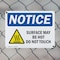 Signmission Hot Surface Sign, 7 in H x 10 in W, Plastic, Surface May Be Hot Do Not Touch OS-2PACK-NS-P-710-L-18509 - alternate 6